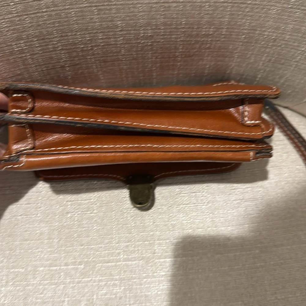 Patricia Nash Brown Leather Wristlet Clutch